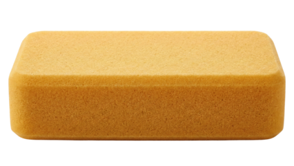 Cleaning Sponge: Close-up of a vibrant yellow sponge, a simple yet essential tool for household chores, conveying cleanliness and hygiene.