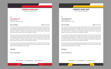 Abstract Corporate Business Style Letterhead Design Vector Template For Your Project. Simple And Clean Print Ready Design,Elegant Flat Design Vector Illustration. 
