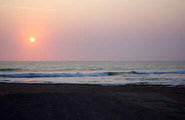 coucher de soleil à à Swakopmund, Namibie