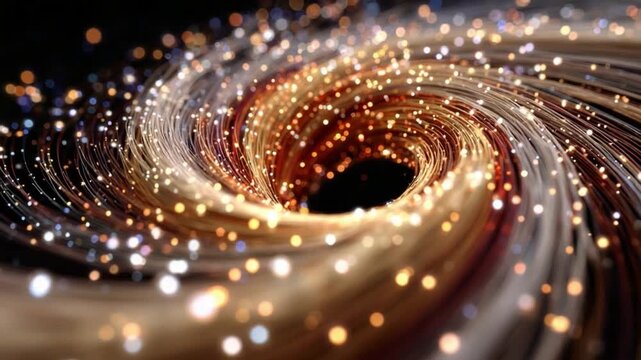 Celestial Vortex: A mesmerizing depiction of a swirling cosmic phenomenon, showcasing intricate details and captivating patterns of light and energy. 