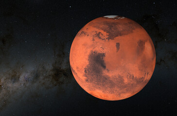 Mars - supercloseup view 3d illustration