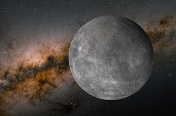 Mercury - supercloseup view 3d illustration