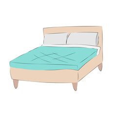 vector image of a bed