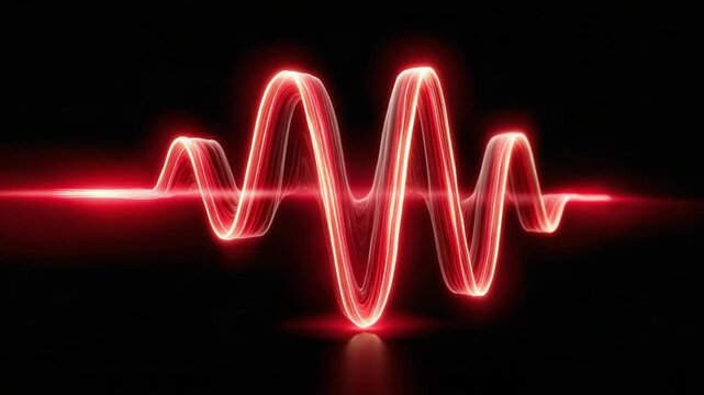Red Energy Waves: Dynamic visual, vibrant red energy pulses, symbolizing innovation and cutting-edge technology, and creating a sense of momentum
