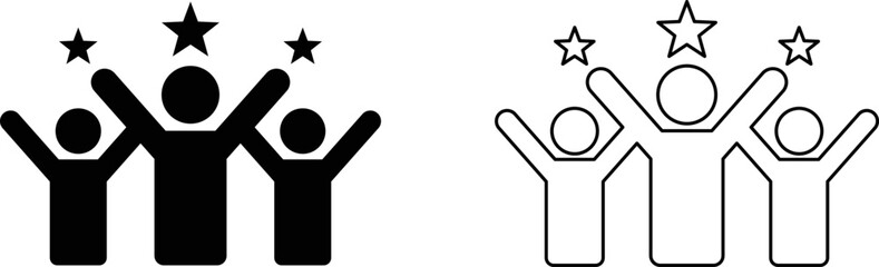 Team Victory Celebration: Achievement and Star Performers Icon