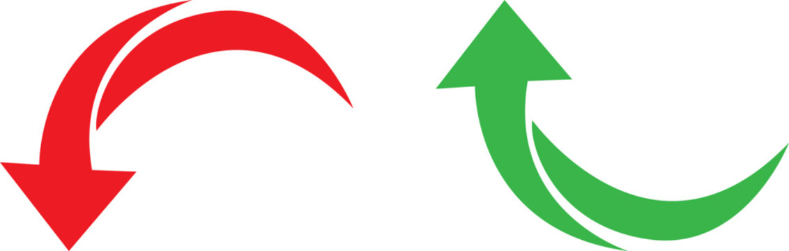 Market Fluctuation: Profit, Loss, and Data Change Arrows