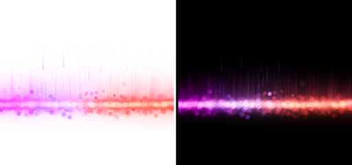 Vibrant pink purple bokeh light streak background with glowing particle beam