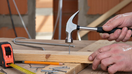 carpenter with hammer