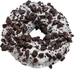 donut with chocolate icing and sprinkles