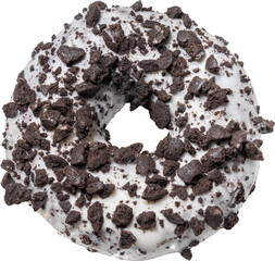 donut with chocolate icing and sprinkles