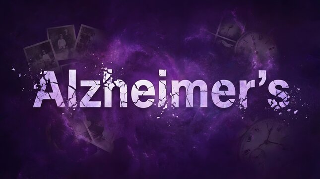 Stunning visual concept representing Alzheimer's disease affecting memory and time awareness