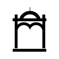 letter M design for mosque icon