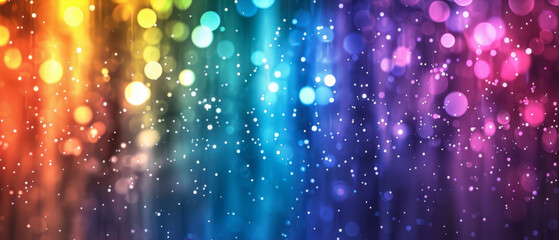 Colorful Festive mockup for greeting card. Snow-covered blurred bokeh background. Holiday, celebration, Christmas, New Year, Valentines Day. Copy space