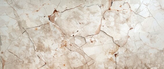 Natural stone surface with intricate cracks and textures in soft beige tones