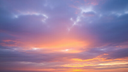 Vibrant Sunset Sky with Orange and Purple Clouds