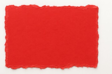 torn soft red paper isolated on white background,realistic torn red paper edges,Torn Paper christmas frame effect mockup.