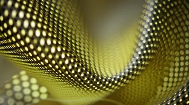 Dynamic flowing gold technology mesh pattern abstract background