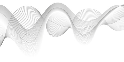 Fototapeta premium Abstract blend wave lines and technology background. Background lines wave abstract stripe design. White background, mesh abstract, vector gradient line soft blend.