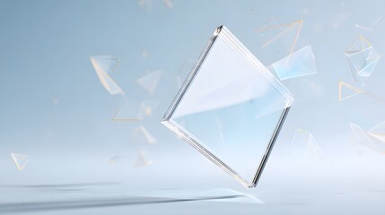 Glass object is shattered into pieces, creating a sense of chaos and destruction. The image is a representation of the fragility of life and the impermanence of material possessions