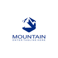 Fototapeta premium Mountain logo design, mountain range, vector, travel, outdoor, camping, valley, adventure, silhouette, outdoor, graphic, peak, element, shape, expedition, camp 