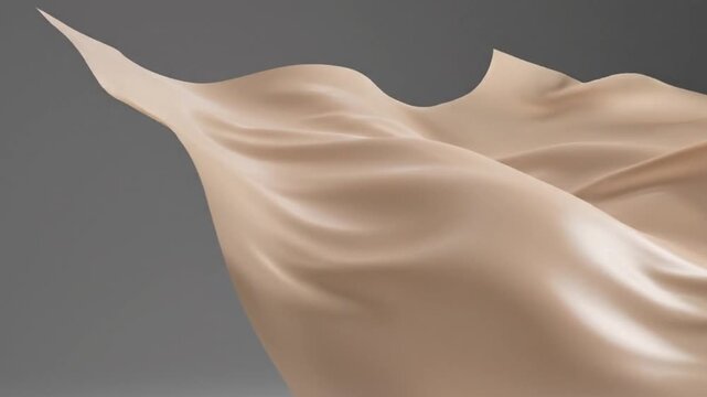 Abstract Motion, Fabric, Studio, Digital Art, Minimalist, Close-Up, Elegance in Motion