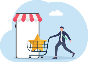 illustrating giving ratings for marketplace performance
