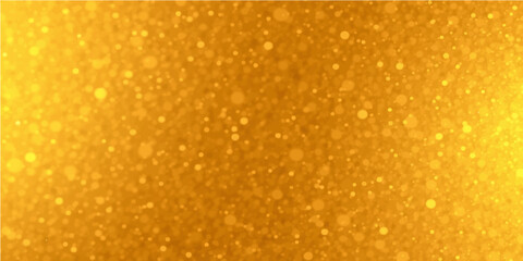 Abstract orange juice texture with golden beer bubbles and a macro liquid pattern of bright water drops on a yellow glass backdrop