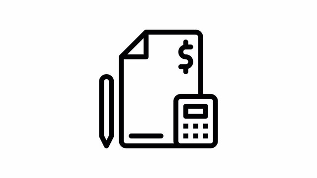 accounting animated icon - Motion Graphic Elements for Business ,Presentations and Design