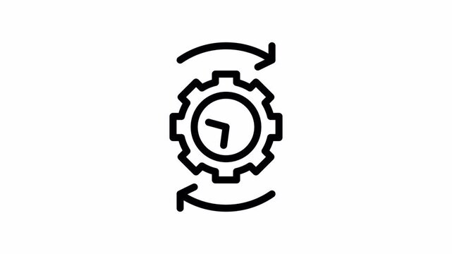 time management animated icon - Motion Graphic Elements for Business ,Presentations and Design
