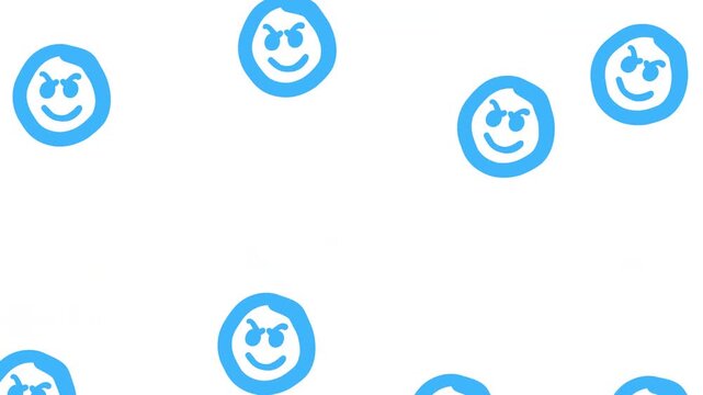 cunning emoji animation on white background video