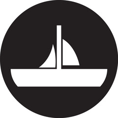 sailboat icon black silhouette vector clipart illustration design.