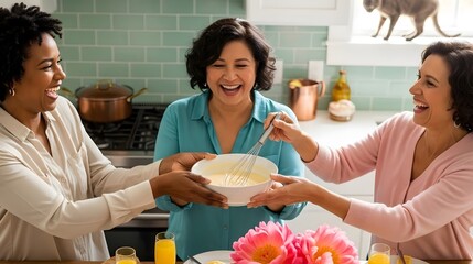 Generations of Joy: Women's Day Brunch Preparation with Family