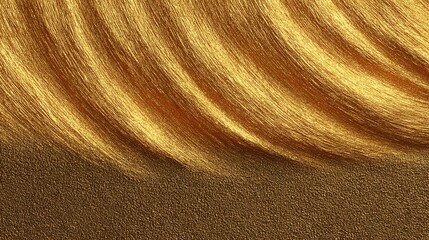 Gold grainy texture with waves creates a luxurious and elegant abstract background for design projects