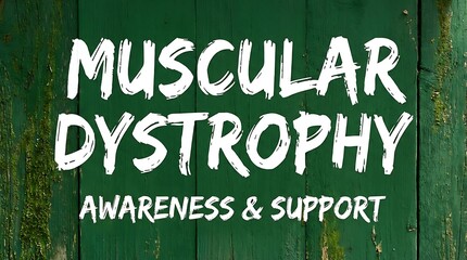 Spread muscular dystrophy awareness and support with this eye catching visual today now