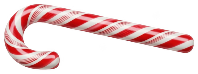 A candy cane with a striped pattern, alphabet, candy, candy cane, cane, number, red, stripe, sweet, white 