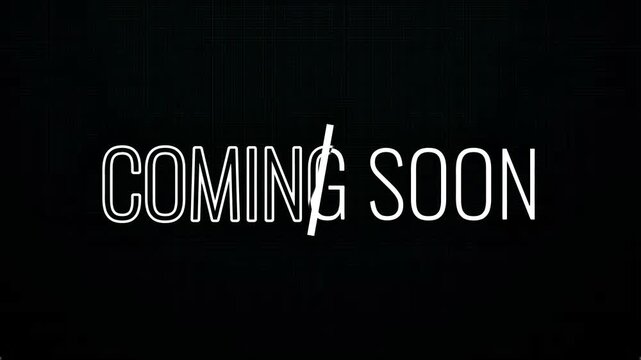 Anticipate the arrival of something new and exciting with this stylish 'Coming Soon' message, perfect for teasing upcoming content, products, or events