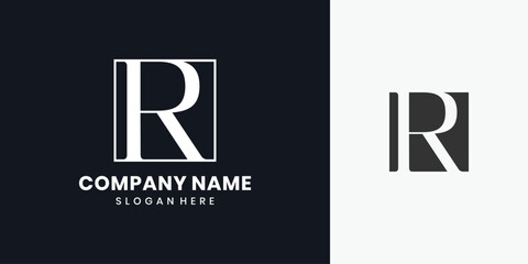 Monogram letter R logo design