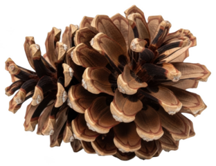 A close-up of a pine cone with dark brown and black stripes, close-up, cone, needle, pine, pine cone, pine nut 