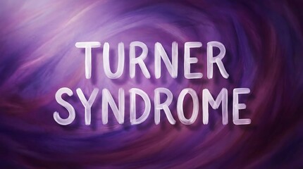 Obraz premium Understanding Turner Syndrome awareness concept with striking purple abstract background design