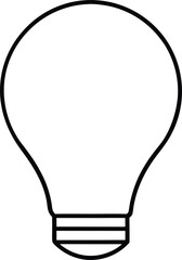 Light Bulb Icon – Simple Minimalist Line Art