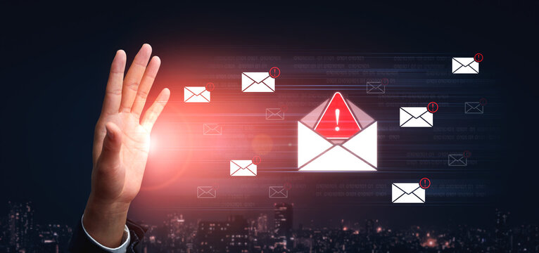 A cybersecurity alert indicating a phishing scam or malware threat. This dangerous email requires immediate action to protect against data theft and unauthorized system access. Fermion