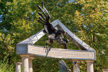 BUDAPEST, HUNGARY. The Memorial for Victims of the German Occupation in Budapest, Hungary.
