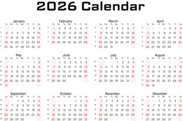 2026 Calendar