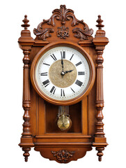 Photo of an Antique Pendulum Clock on transparent background