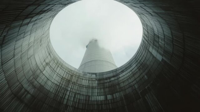 Video A tall building with a large skylight in the middle, suitable for architecture and urban planning uses