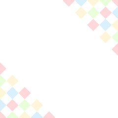 正方形の背景　カラフルなタイル柄