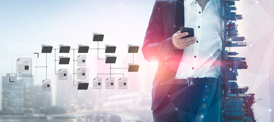 Digital file structure showing folder organization, file hierarchy, and document arrangement. File structure supports management, improves access, and file structure enhances clarity. Vouch