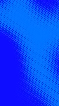 Abstract blue gradient wave cartoon comic vertical background animation with halftone dot texture