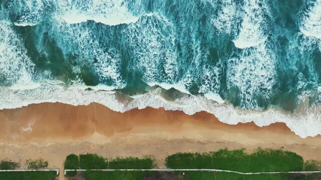 Aerial View From Drone Of Karon Beach Phuket Island In Thailand