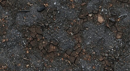 Cracked Earth Texture - A Detailed View of Arid Land.